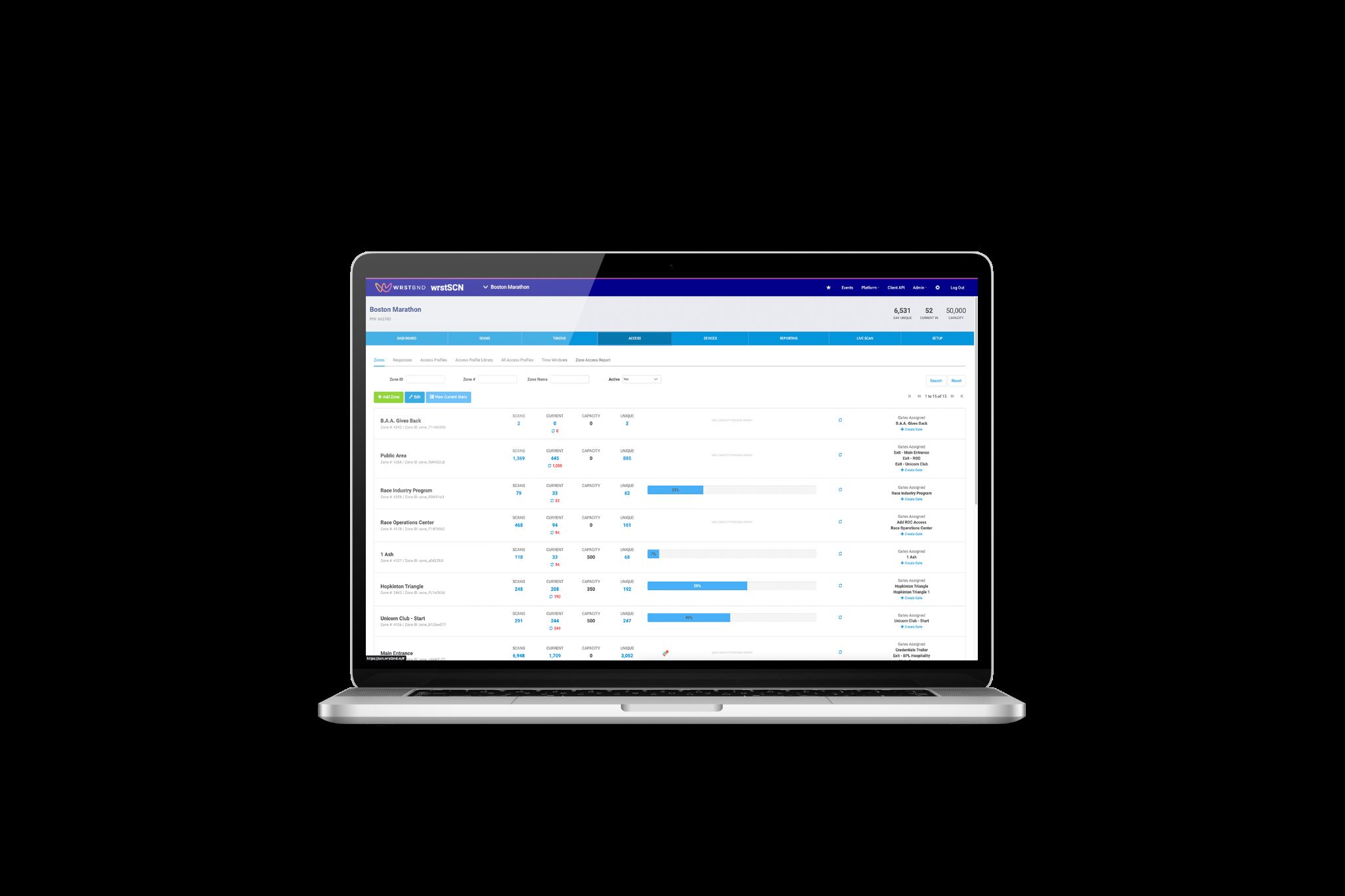 Access Control, the WRSTBND platform